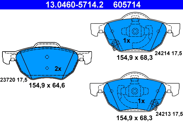 Placute frana ATE 13.0460-5714.2