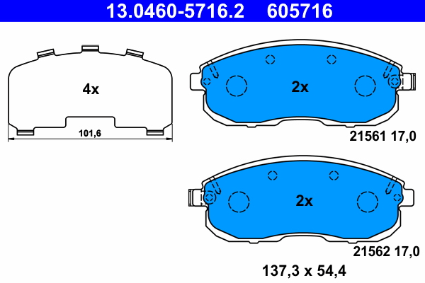 Placute frana ATE 13.0460-5716.2