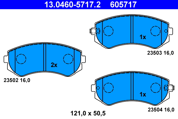Placute frana ATE 13.0460-5717.2