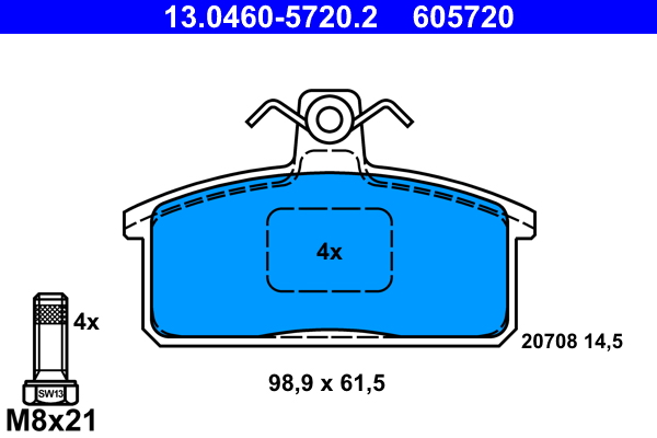 Placute frana ATE 13.0460-5720.2