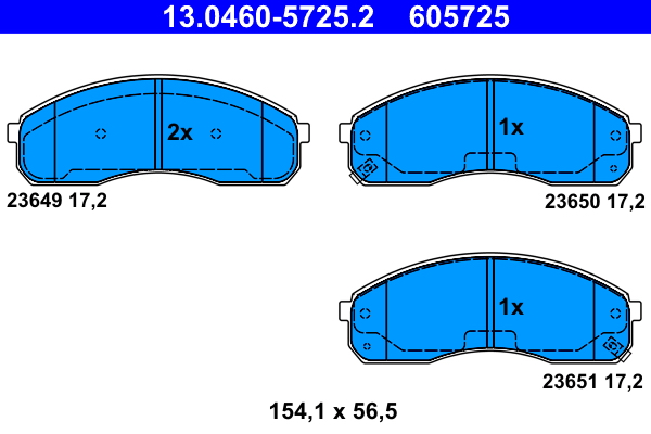 Placute frana ATE 13.0460-5725.2