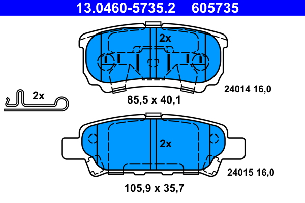 Placute frana ATE 13.0460-5735.2