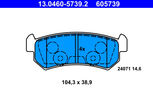 Placute frana ATE 13.0460-5739.2