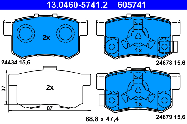 Placute frana ATE 13.0460-5741.2
