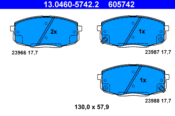 Placute frana ATE 13.0460-5742.2