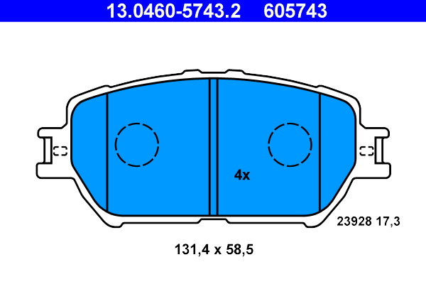 Placute frana ATE 13.0460-5743.2