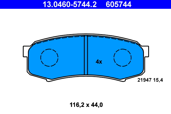 Placute frana ATE 13.0460-5744.2