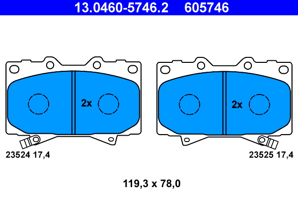 Placute frana ATE 13.0460-5746.2