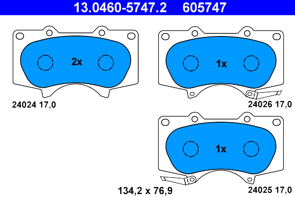 Placute frana ATE 13.0460-5747.2