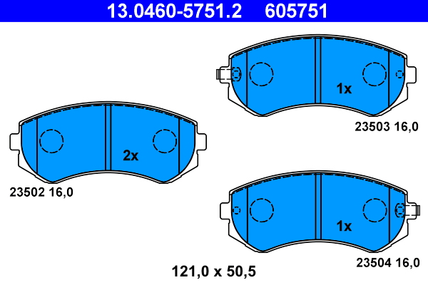 Placute frana ATE 13.0460-5751.2