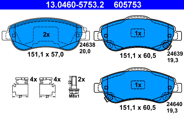Placute frana ATE 13.0460-5753.2