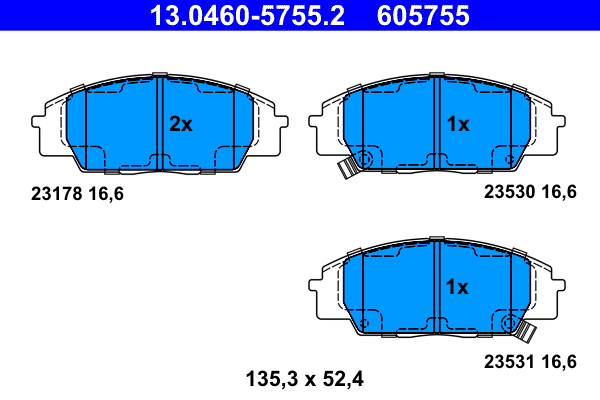 Placute frana ATE 13.0460-5755.2