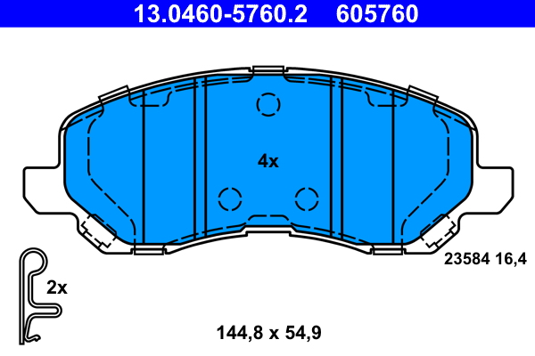 Placute frana ATE 13.0460-5760.2