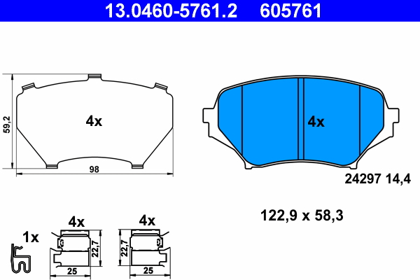 Placute frana ATE 13.0460-5761.2