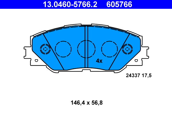 Placute frana ATE 13.0460-5766.2