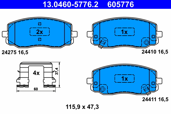 Placute frana ATE 13.0460-5776.2