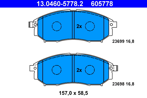 Placute frana ATE 13.0460-5778.2