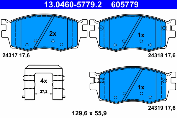 Placute frana ATE 13.0460-5779.2
