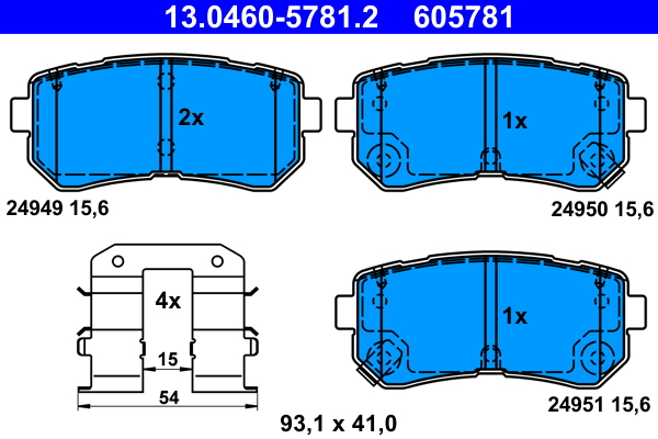 Placute frana ATE 13.0460-5781.2