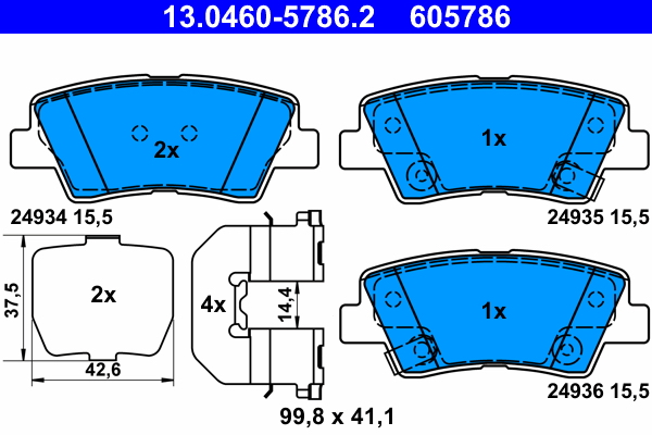Placute frana ATE 13.0460-5786.2