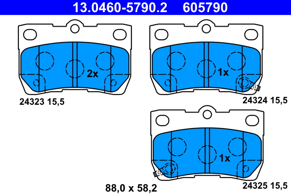 Placute frana ATE 13.0460-5790.2