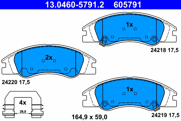 Placute frana ATE 13.0460-5791.2