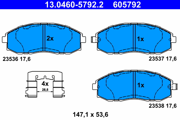 Placute frana ATE 13.0460-5792.2