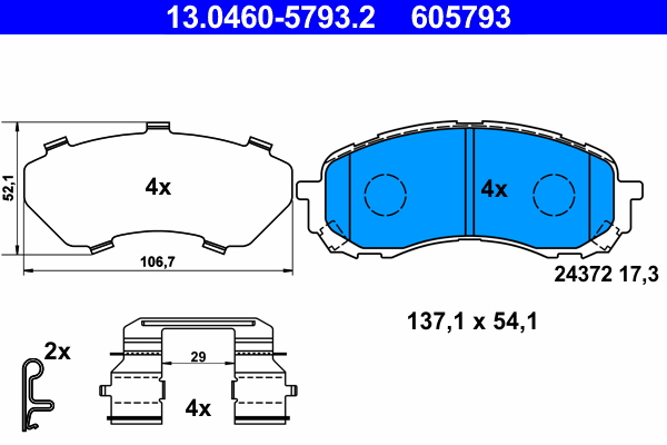 Placute frana ATE 13.0460-5793.2
