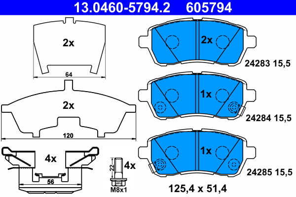 Placute frana ATE 13.0460-5794.2