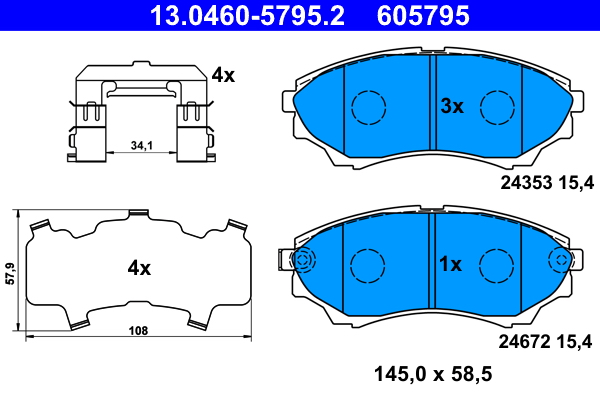 Placute frana ATE 13.0460-5795.2