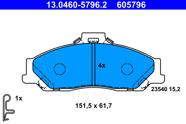 Placute frana ATE 13.0460-5796.2
