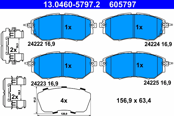 Placute frana ATE 13.0460-5797.2