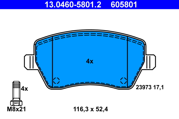 Placute frana ATE 13.0460-5801.2