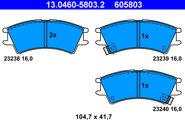 Placute frana ATE 13.0460-5803.2