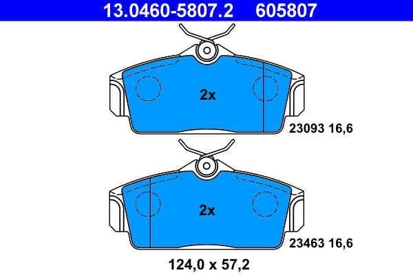 Placute frana ATE 13.0460-5807.2