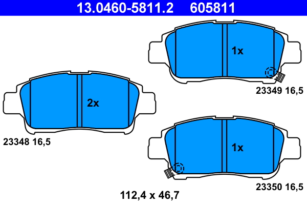 Placute frana ATE 13.0460-5811.2