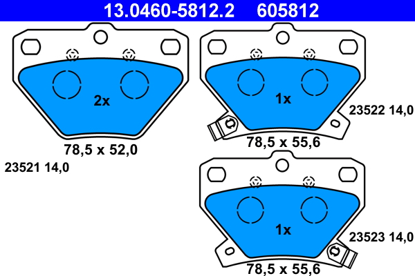 Placute frana ATE 13.0460-5812.2
