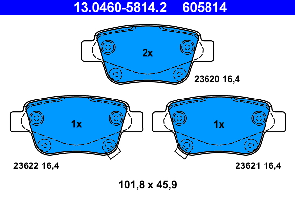 Placute frana ATE 13.0460-5814.2