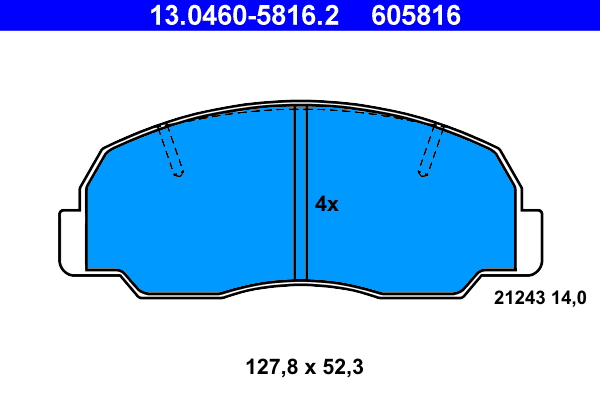 Placute frana ATE 13.0460-5816.2