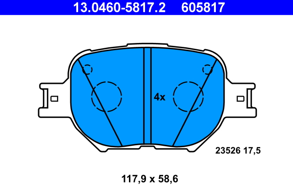 Placute frana ATE 13.0460-5817.2