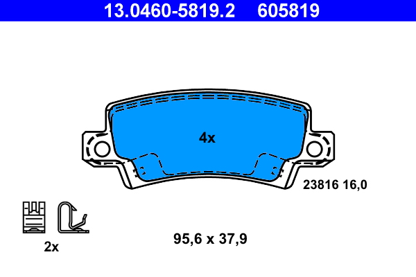 Placute frana ATE 13.0460-5819.2