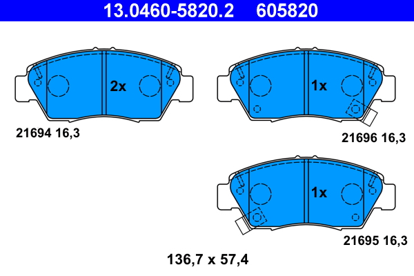Placute frana ATE 13.0460-5820.2