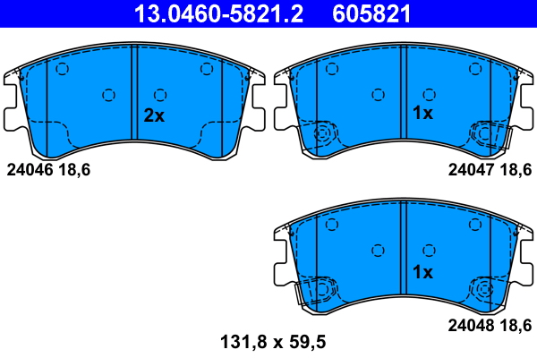 Placute frana ATE 13.0460-5821.2