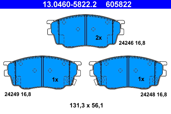 Placute frana ATE 13.0460-5822.2