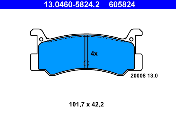 Placute frana ATE 13.0460-5824.2