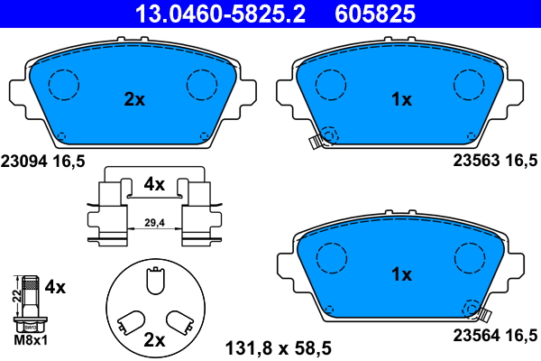 Placute frana ATE 13.0460-5825.2