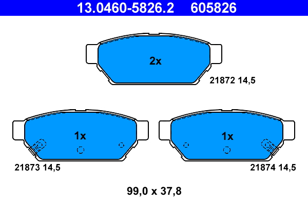 Placute frana ATE 13.0460-5826.2