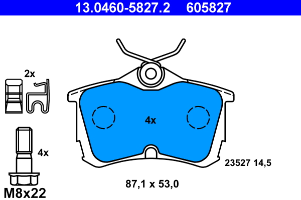 Placute frana ATE 13.0460-5827.2