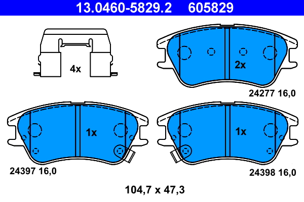 Placute frana ATE 13.0460-5829.2