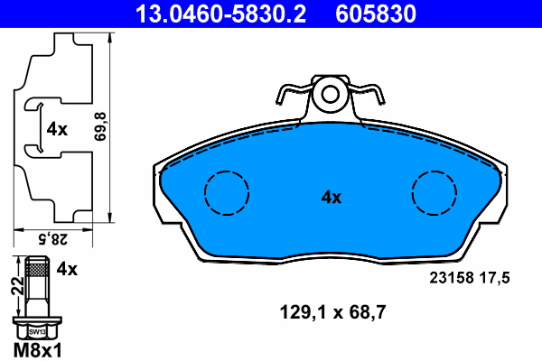 Placute frana ATE 13.0460-5830.2